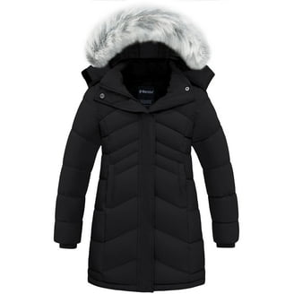 ZSHOW Winterjas voor Meisjes Parka Lange Warme Bufferjas Zwart 116-122 ZSHOW Winterjas voor Meisjes Parka Lange Warme Bufferjas Zwart 116-122