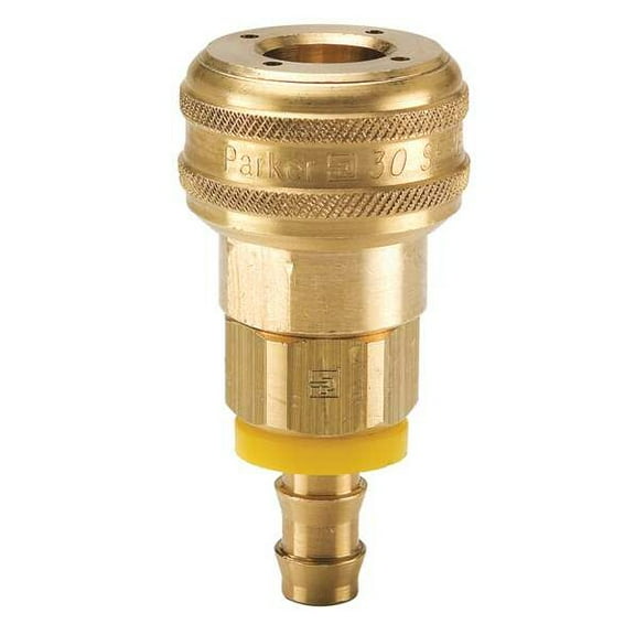 Parker Coupler Body,Brass,Push On,50 cfm B34-5BPN