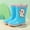 Blue, variant on YUEXIAN Toddler Rain Boots Easy-on Kids Girls Boys Waterproof Rain Shoes for Outdoor Garden