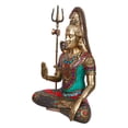 thumbnail image 2 of Brass World Large Brass Lord Shiva Shankar Statue Bhole Nath Bhagwan Murti Office Home Decor Showpiece Statue Size 19 Inches, 2 of 4