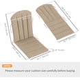 thumbnail image 3 of Outsunny 4PCS Adirondack Chair Cushion, Patio Chair Cushions, Beige, 3 of 10
