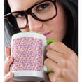 thumbnail image 2 of 3drose, Geometric Pattern Background - Abstract Colorful Vector Design, 11oz Two-tone Green Mug, 2 of 6