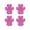Pink#2, variant on huayou Durable Paw Shaped Dog Foot Pads, Non Slip Traction Surface, Self Adhesive Design, Decoration, for Pet Outdoor Walk, Indoor Floor, 2.76x2.48 inch, Pink