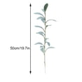thumbnail image 2 of Plantas artificiales, ramas de hojas, simulación, vegetación, hogar, oficina, tela, planta falsa, gris blanco 10 Piezas Advancent HA8513-02B, 2 of 6