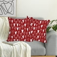 thumbnail image 2 of Valentines Day Outdoor Waterproof Pillow Covers 20x20 Inch Set of 2 Red White Love Heart Throw Pillow Covers Anniversary Wedding Valentines Day Decor Pillow Cases for Patio Garden, 2 of 5
