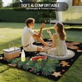 thumbnail image 4 of Black Christmas Outdoor Rug for Patio/Deck/Porch, Non-Slip Large Area Rug 5 x 7 Ft, Xmas Tree Gingerbread Snowman Winter Indoor Outdoor Rugs Washable Area Rugs, Reversible Camping Rug Carpet Runner, 4 of 8