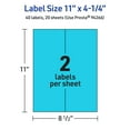 thumbnail image 6 of Avery Printable Rectangle Labels, Bright Blue, 11" x 4.25", 40ct, 6 of 10