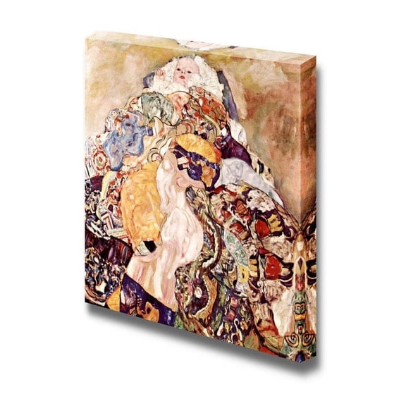 wall26 - Baby by Gustav Klimt - Canvas Print Wall Art Famous Oil Painting Reproduction - 12" x 12"