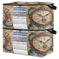thumbnail image 2 of BZSMCE Under Bed Storage Bags With Reinforced Handles Antique Clock Pattern Underbed Storage, 2 of 7