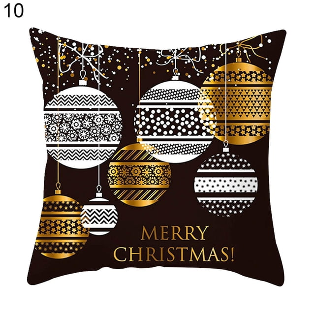 Funda de almohada con estampado de ciervos, funda de cojín de poliéster decorativa elástica para el hogar