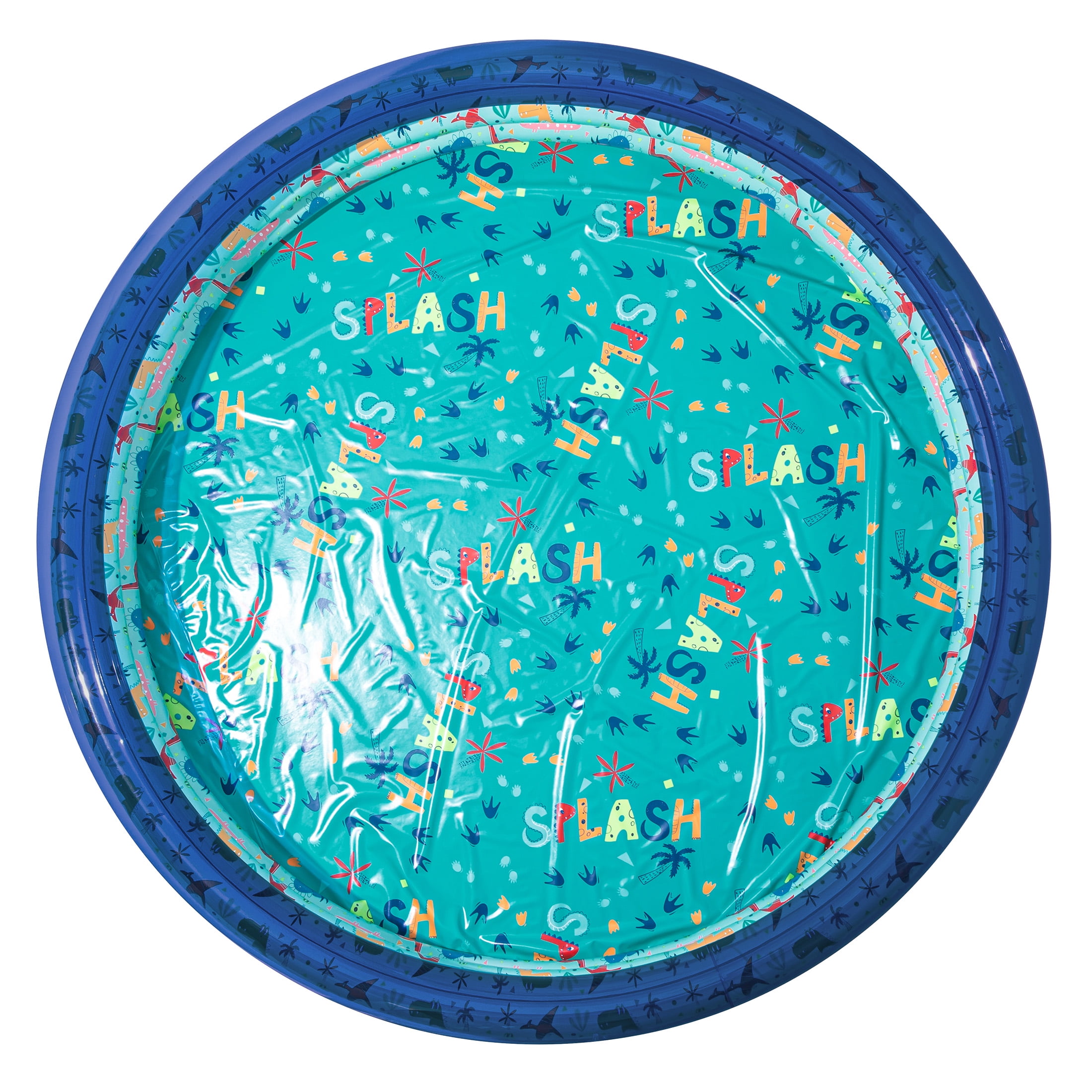 Bluescape Blue Dino 3-Ring Inflatable Swimming Pool for Kids, Round, Age 2 & up, Unisex