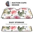 thumbnail image 4 of Car Windshield Sunshade Blocks Watercolor Roses Butterflies Sun Visor Protector Foldable Sun Shield For Vehicle Car Truck SUV Van 55x27.5 inches Keep Vehicle Cool, 4 of 6
