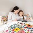 thumbnail image 5 of Manfei Tree Of Life Boy Girl Bedding Comforter Set 2pcs,Colorful Flowers Twin Comforter Sets Microfiber,Spring Garden Breathable Bedding Set,Breathable Home Decor,Reversible, 5 of 8