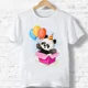 thumbnail image 3 of 2024 Camiseta de algodón con estampado de lazo y número 1-9 de panda de feliz cumpleaños para niños y niñas, divertida camiseta de dibujos animados para bebés, ropa de regalo para niños, 3 of 5
