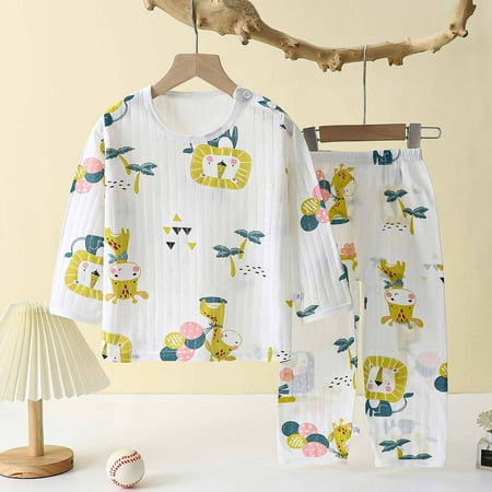 

Realhomelove Baby Boy Girl Pajama Set 18M-13T Kids Cute Toddler Snug fit Cartoon Animal Pattern Design Pjs Cotton Sleepwear