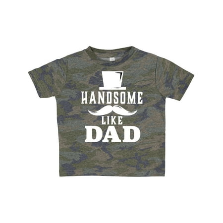 

Inktastic Handsome Like Dad with Top and Mustache Gift Toddler Boy Girl T-Shirt