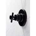thumbnail image 3 of Kingston Brass KS3030DX Concord Single-Handle Three-Way Diverter Valve with Round Trim Kit, Matte Black, 3 of 9