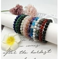 thumbnail image 6 of 12PCS 8mm semi-precious stone bead bracelet, elasticated round crystal gemstone bracelet for man woman treatment, unisex., 6 of 7