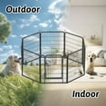 thumbnail image 2 of 8-Panel Heavy Duty Metal Dog Playpen with Door, 31.7" High Pet Exercise Fence for Indoor & Outdoor Use, 2 of 9