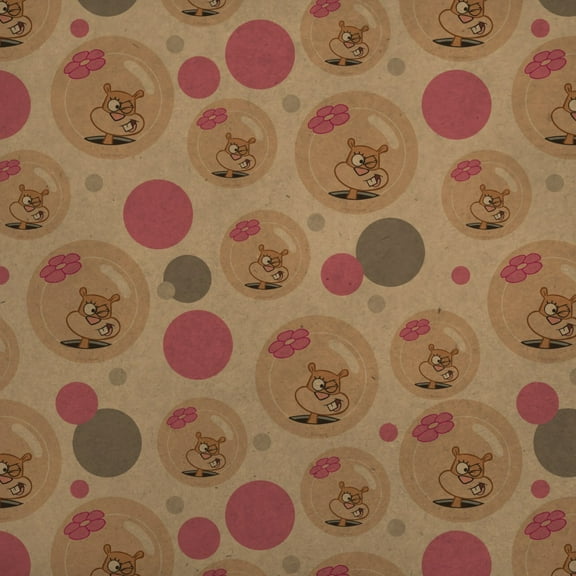 SpongeBob Sandy Wink Face Premium Kraft Gift Wrap Wrapping Paper Roll