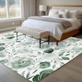 thumbnail image 4 of 6'x9' Area Rugs, Sage Green Flower Indoor Outdoor Area Rug for Living Room Bedroom, Vintage Rose Floral Botanical Leaf Washable Bathroom Rugs Kitchen Floor Carpet Mats Home Decor Aesthetic, 4 of 8