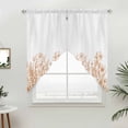 thumbnail image 5 of Wildflower Leaf Kitchen Window Curtains, Swag Curtains Valance for Bedroom Living Room Bathroom, Brown Floral Botanical White Watercolor Rod Pocket Window Curtain Block Drapes 2 Panels 36"x63", 5 of 9