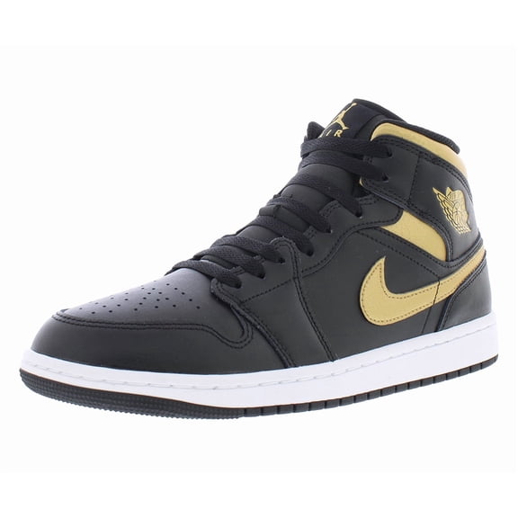 Jordan 1 Mid "Black Metallic Gold" Mens Style : Dq8426
