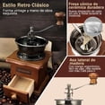 thumbnail image 4 of SANGKEE Molinillo de Café Manual con Muela de Cerámica Ajustable, Manivela de Acero Inoxidable y Cajón Recolector, Portátil para Viaje, Camping u Oficina, Rstilo Vintage, 4 of 5