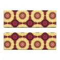 thumbnail image 2 of Purple Mandala Bench Cushion Set of 2, Pattern with Baroque Victorian Featured Old Fashion Effect Art, Standard Size Foam Pad and Decorative Cover, Maroon Yellow, by Ambesonne, 2 of 4