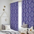 thumbnail image 5 of Blackout Kids Curtains,Purple Ethnic Geometric Pattern Childrens Insulated Curtains Set Of 2,Bedroom Essentials,Toddler Room Decor 52x84in(132x213cm), 5 of 5