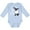 AE-Light Blue, variant on One of His Lambs- Easter sheep Boys or Girls Long Sleeve Baby Bodysuit