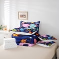 thumbnail image 6 of Manfei Sea Axolotl Bedding Comforter Set 7-Piece, Ocean Animal Crab Fish Full Bedding Set, Cartoon Navy Blue Fitted Sheet Flat Sheet, Lightweight Room Decor, 6 of 8