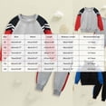 thumbnail image 3 of KPOPLK Toddler Baby Boy Clothing 1T 2T 3T 4T 5T 6T 7T Colorblock Long Sleeve Crewneck Sweatshirt Tops and Stretch Pants Kids Fall Winter Outfit Set Grey Size 4-5 Years, 3 of 5