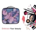 thumbnail image 6 of FORMRS Travel Makeup Bag Large Capacity Train Case Cosmetic Organizer with Adjustable Dividers, Watercolor Pink Marble Pattern, 6 of 8