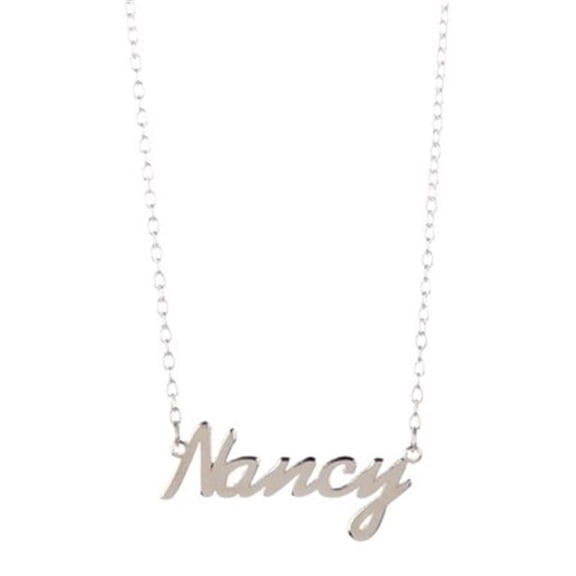 Gigi and Leela SP328 Sterling Silver Necklace - Nancy Nameplate