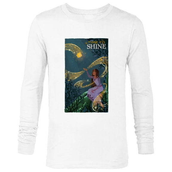 Disney Wish Asha and Star Time to Shine - Long Sleeve T-Shirt for Men - Customized-White