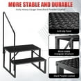 thumbnail image 4 of Hot Tub Steps Outdoor, 2 RV Steps with Handrail, Portable RV Stairs 3 Step, Heavy Duty Truck Camper Steps Ladders for Travel Trailers, 5th Wheel, Motor Home, Spa, and Porch, 4 of 10