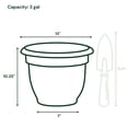 thumbnail image 4 of Bloem Ariana 12" Self-Watering Plastic Planter - Rolled Rim Indoor/Outdoor Garden Pot, Terra Cotta, 2-Pack, 4 of 8