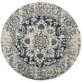 thumbnail image 4 of SAFAVIEH Madison Collection MAD603D Oriental Snowflake Medallion Distressed Non-Shedding Dining Room Entryway Foyer Living Room Bedroom Area Rug, 9' x 9' Round, Cream / Navy, 4 of 5