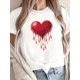 thumbnail image 1 of Women's Valentine's Day 100% T-Shirt - Casual Short Sleeve with Unique Melting Heart Graphic, Soft & Lightweight, Valentine's Day Outfit Tee For Adult, Men, Women, Teen, Teenager, Adolescent, Youth, 1 of 4