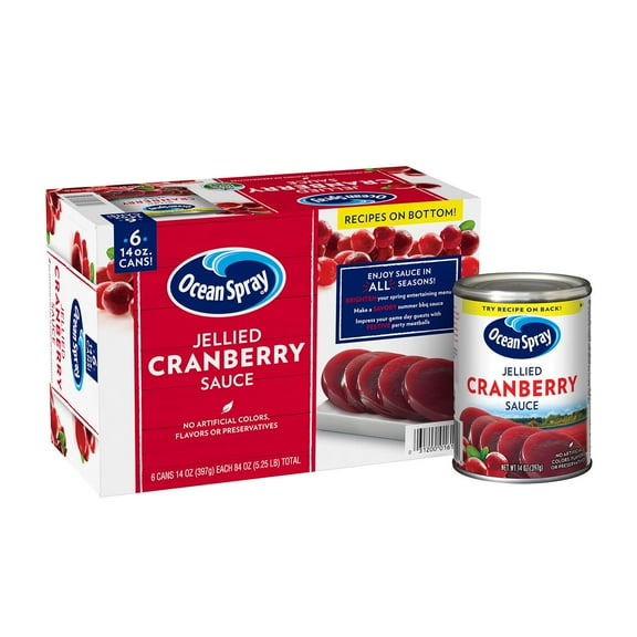 Ocean Spray Jellied Cranberry Sauce, 14 oz., 6 pk.