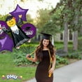 thumbnail image 2 of PMU Graduation Jumping Smiley Grad Balloon Bouquet | Jumping Grad Mylar Balloons | Jump for Joy Graduation Smiley Grad Balloon | Grad Foil Balloons | Purple (5/Pkg) Pkg/1, 2 of 8