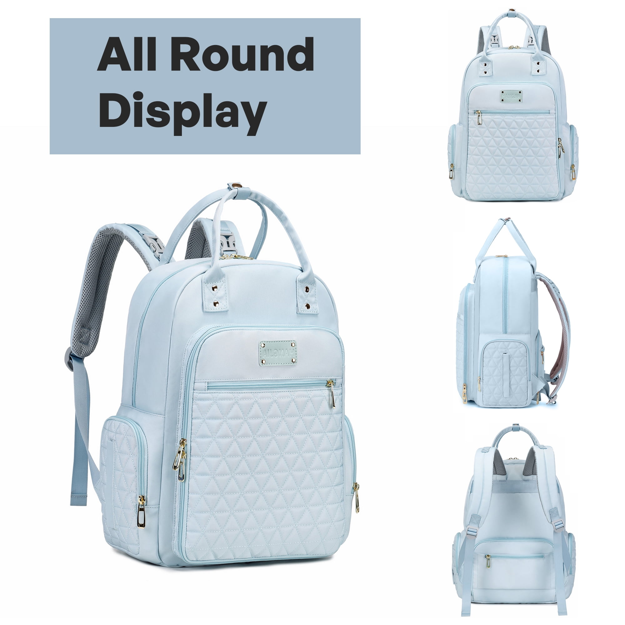 AGUDAN Baby Diaper Backpack Mommy Nappy Bag Multifunction Travel Maternity Bag 12x7x16IN