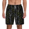 thumbnail image 2 of Picia Lilies Flowers pattern Mens Swim Trunks with Compression Liner Stretch Beach Shorts Quick Dry with Zipper Pockets No-Chafing Board Shorts-3X-Large, 2 of 9