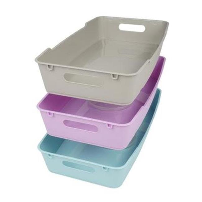 DDI 2326767 Lotta Lifestyle Kitchen Storage Box, 3 Assorted Colors