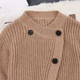 thumbnail image 5 of CaComMARK PI Womens Cardigan Sweaters Button Down Long Sleeve Knit Outerwear Oversized Fashion Chunky Open Front Sweater Khaki, 5 of 9