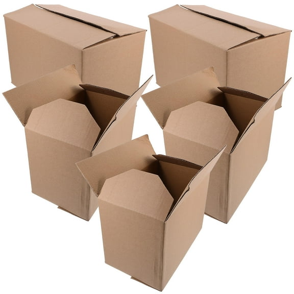 UPGRATOR 5Pcs Corrugated Cardboard Storage Box for Cardboard Boxes for Posting 11.4X7.5X6.7in