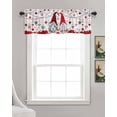 thumbnail image 3 of Valentine's Day Red Gnomes Linen Curtain Valance for Bedroom/Bathroom/Kitchen/Office/Living/Dining Room Window,Love Heart Vintage Wooden Rod Pocket Topper Decorative Cafe Drapes Panel 54"x18", 3 of 6