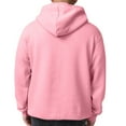 thumbnail image 5 of Mens Casual Hooded Collar Drawstring Hoodies Pullover Sweatshirts Casual Long Sleeve Shirts Pink 2XL, 5 of 5
