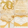 thumbnail image 4 of 70 Year Anniversary Card, Happy Anniversary Cards Wedding Anniversary Card for Wife Men Her, Gold Tone, 4 of 6